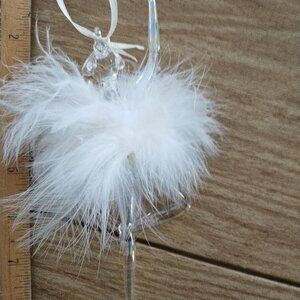 Glass ballerina ornament